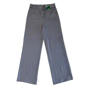 Halara Wide Leg Elastic Waist Stretch Pants Gray Women's Size M NWT